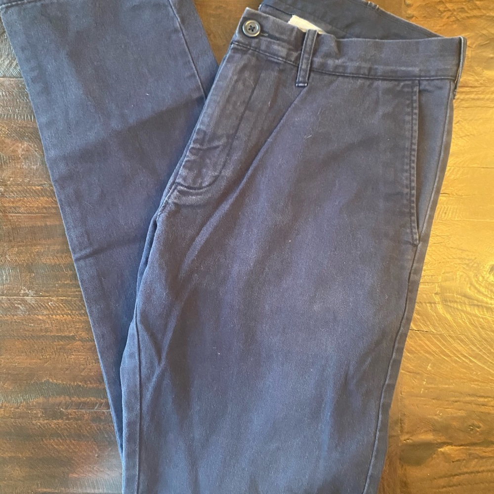 Men’s J-Crew Washed Navy Pant 32x34